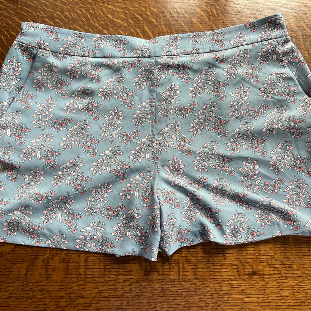 LOFT High Waist Cornflower Blue and Light Pink Shorts Size Large Excellent